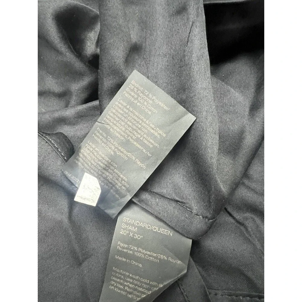 Donna Karan Black Onyx Full/Queen Duvet Cover + 2 Standard Shams + 2 Euro Shams